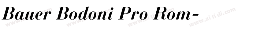 Bauer Bodoni Pro Rom字体转换